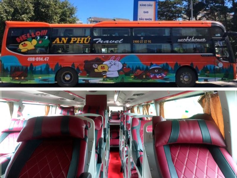 Nhà xe An Phú Travel giường nằm chất lượng cao chuyên tuyến Đà Lạt đi Đà Nẵng