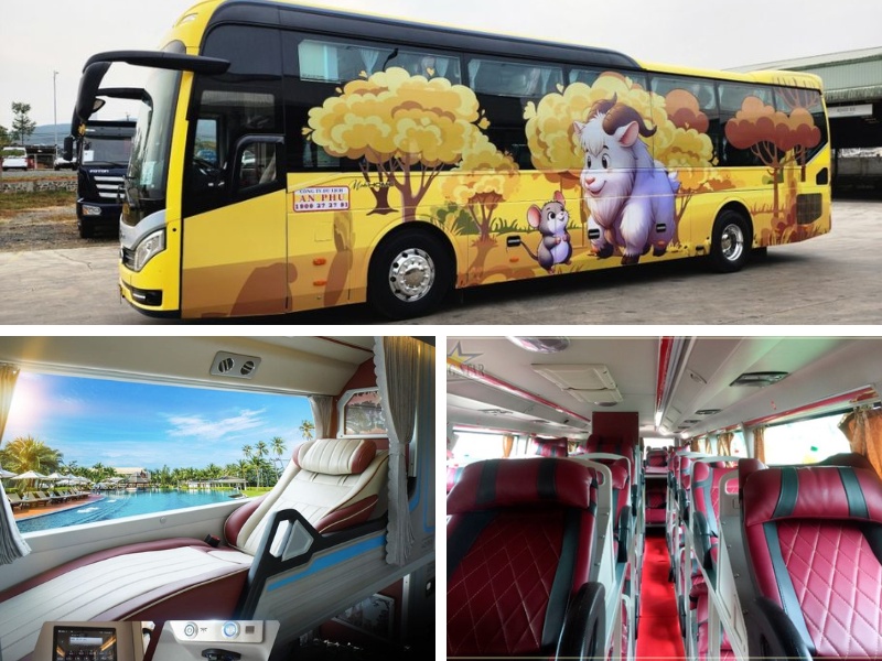 Nhà xe An Phú Travel từ Đà Lạt đi Quảng Nam với xe Limousine 34 phòng VIP