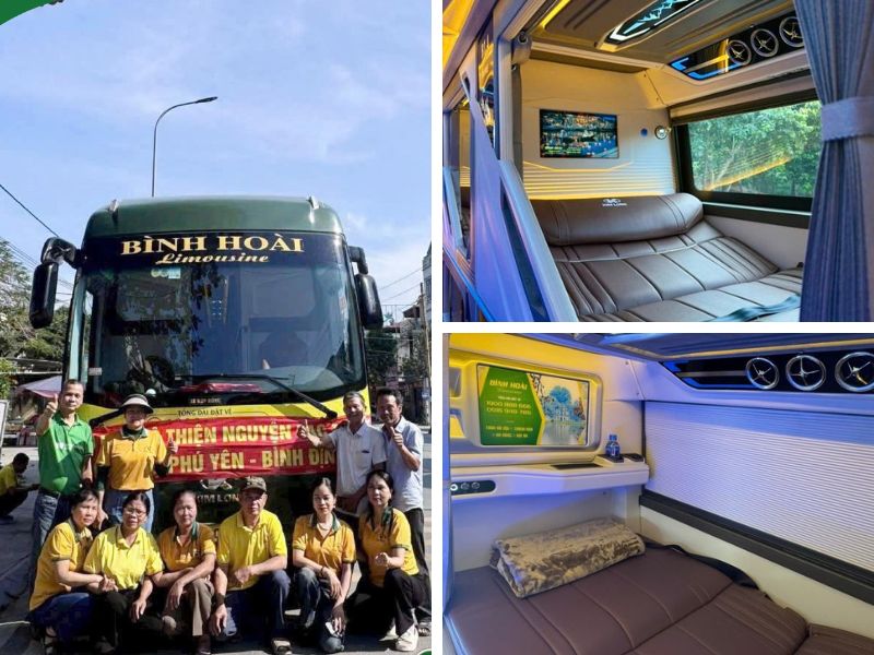 Nhà xe Bình Hoài Limousine tuyến Đà Nẵng đi Hà Nội với xe Limousine 24 phòng