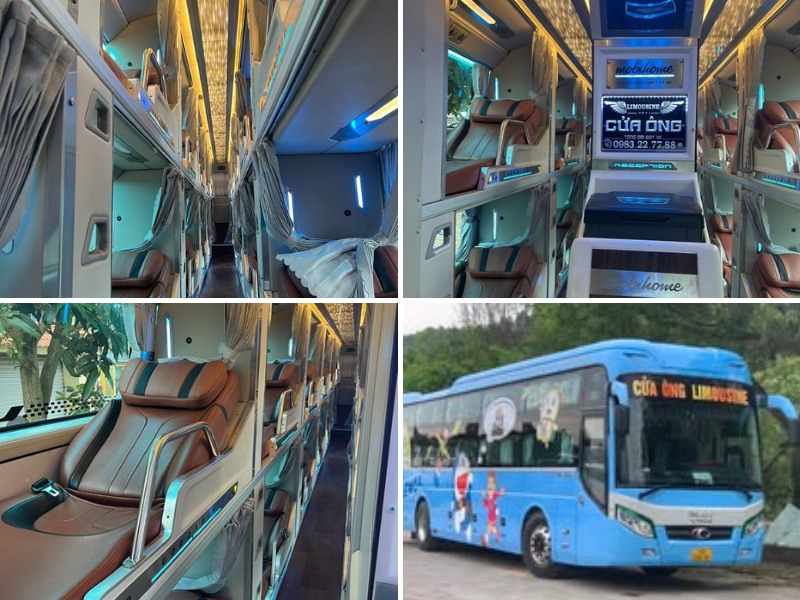 Nhà xe Cửa Ông Limousine từ Quảng Nam đi Hà Nội với xe Limousine 34 phòng