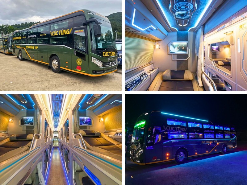 Nhà xe Cúc Tùng Limousine từ Đà Nẵng đi Phú Yên với xe Limousine giường nằm đơn 21 chỗ
