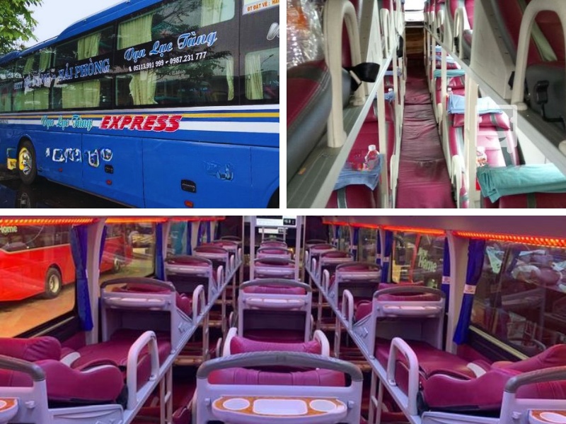 Nhà xe Đức Lộc - Hoàng Hải từ Đà Nẵng đi Thái Bình với loại xe cabin 34 phòng đơn