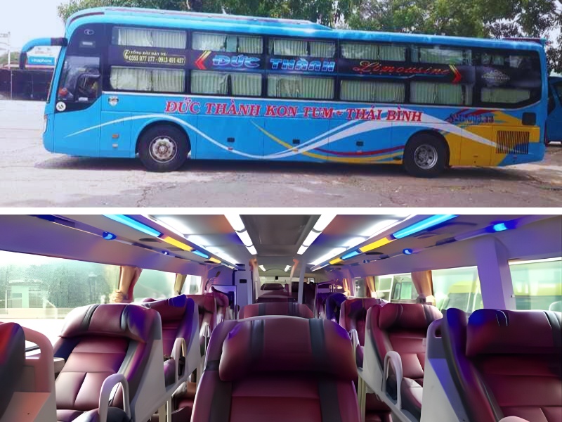 Nhà xe Đức Thành từ Đà Nẵng đi Thái Bình với loại xe Limousine 34 giường