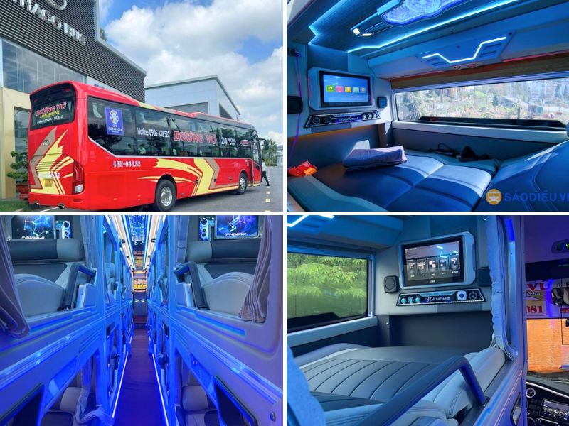 Nhà xe Dương Vũ từ Đà Nẵng đi Ninh Bình với mẫu xe Limousine 24 phòng VIP