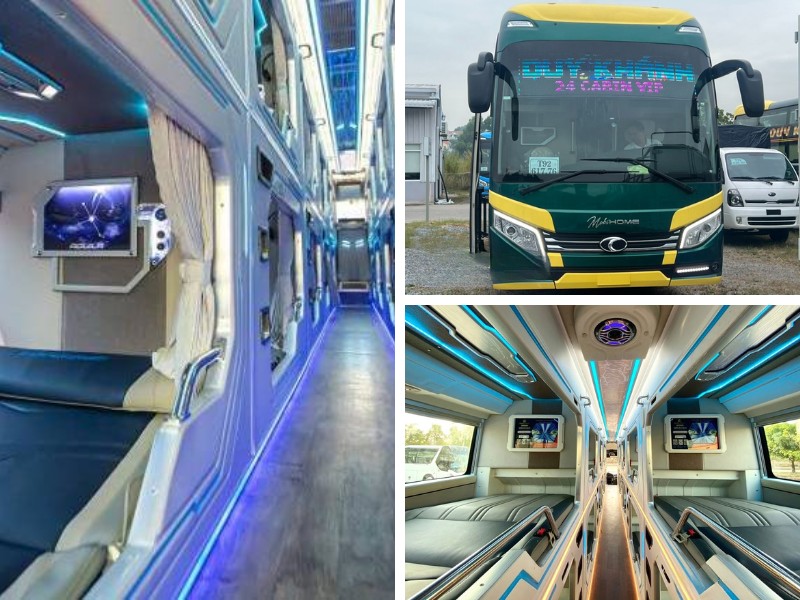 Nhà xe Duy Khánh Limousine từ Đà Nẵng đi Thanh Hóa với Loại xe Cabin đôi 24 phòng