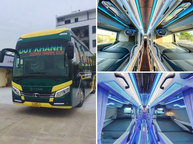 Nhà xe Duy Khánh Limousine từ Quảng Nam đi Hà Nội với xe Cabin đôi 24 phòng