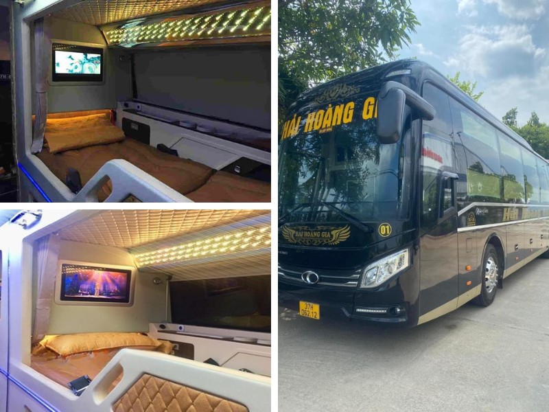 Nhà xe Hải Hoàng Gia từ Đà Nẵng đi Hà Tĩnh với loại xe Limousine 22 phòng có WC
