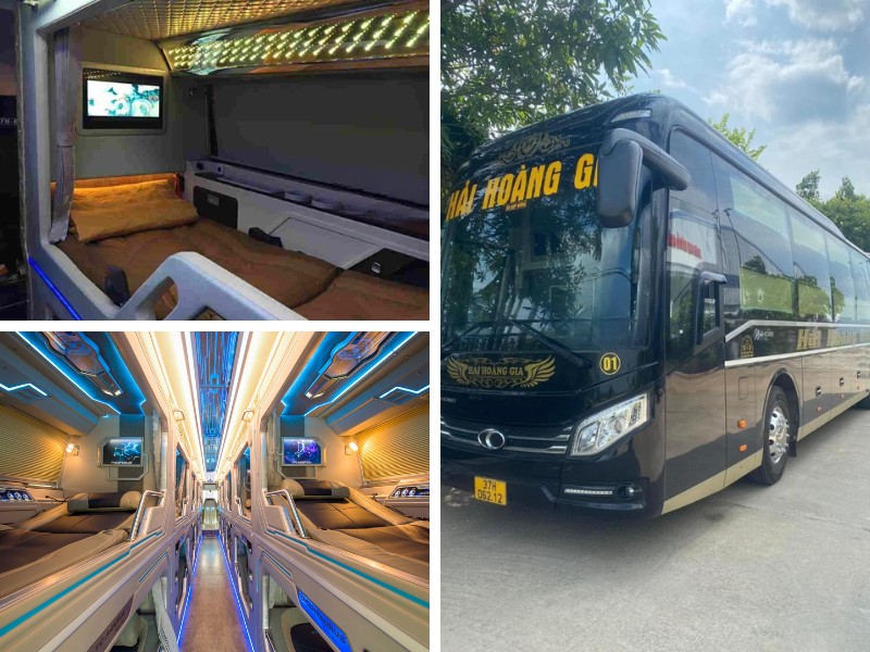 Nhà xe Hải Hoàng Gia từ Đà Nẵng đi Nghệ An với loại xe Limousine 32 phòng có nhà vệ sinh