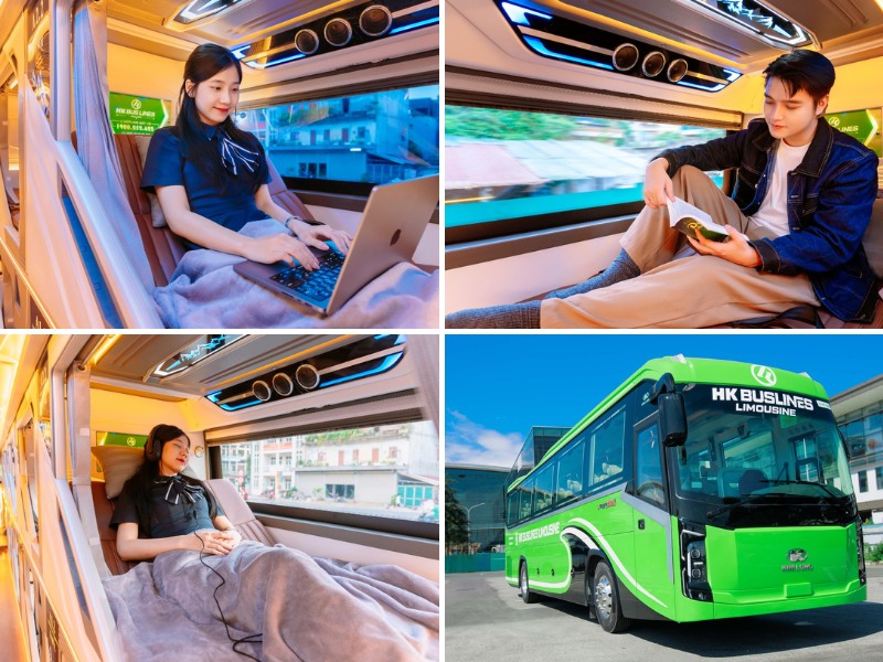 Nhà xe HK BUSLINES từ Quảng Nam đi Hà Nội với xe Limousine giường phòng 22 chỗ