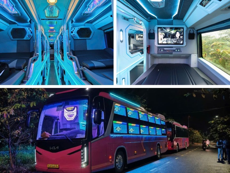 Nhà xe HM Happycar từ Đà Lạt đi Quảng Nam với xe Limousine 24 phòng