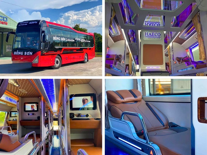 Nhà xe Hồng Sơn Đà Nẵng đi Phú Yên với xe Limousine giường nằm 34 chỗ