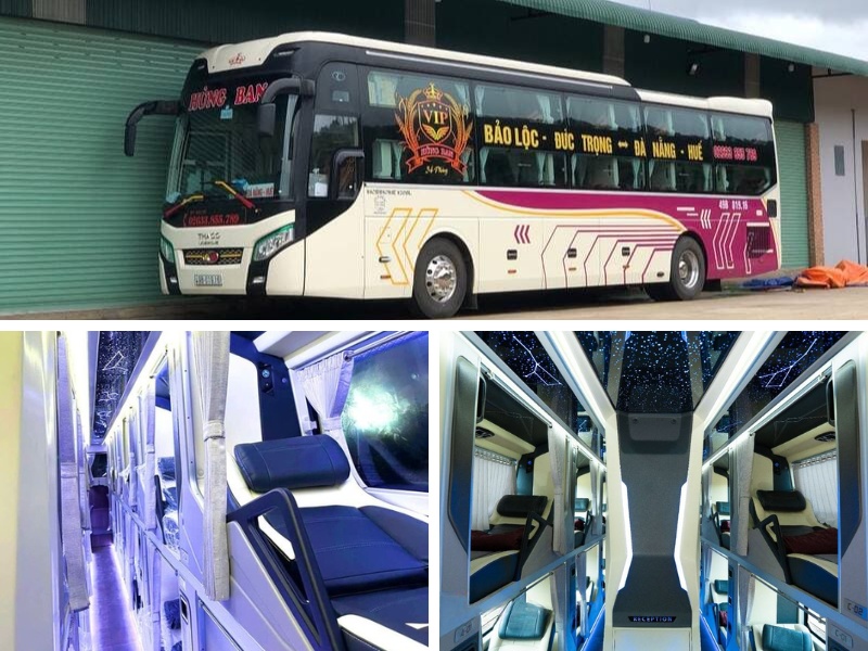 Nhà xe Hùng Ban Limousine giường nằm chất lượng cao chuyên tuyến Đà Lạt đi Đà Nẵng