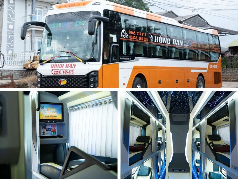 Nhà xe Hùng Ban Limousine giường nằm chất lượng cao chuyên tuyến Quảng Nam đi Đà Lạt