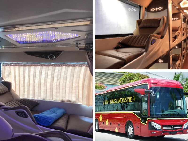 Nhà xe Liên Hưng từ Đà Nẵng đi Nha Trang với loại xe Limousine 34 giường