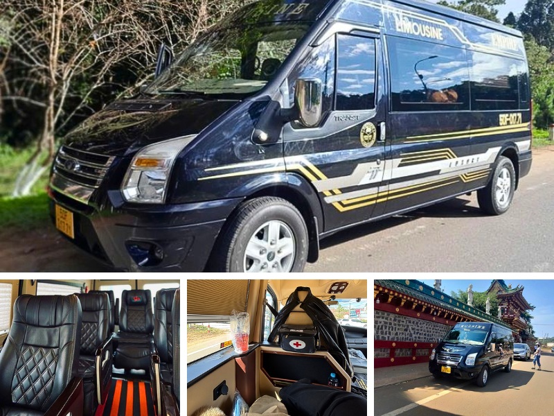 Nhà xe Măng Đen Tourist từ Đà Nẵng đi Kon Tum với loại xe Limousine 9 chỗ
