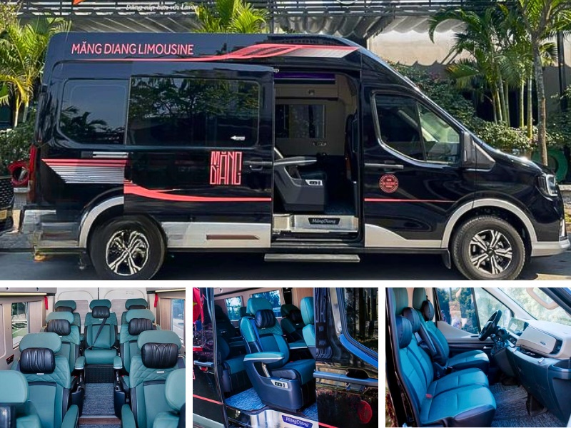 Nhà xe Mang Diang Limousine từ Đà Nẵng đi Kon Tum với loại xe Limousine 9 chỗ