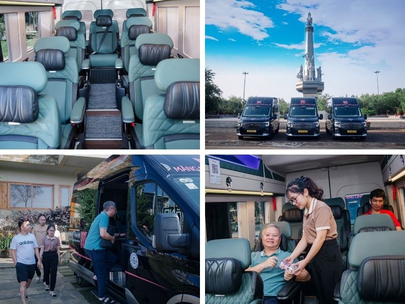 Nhà xe Măng Diang Limousine tuyến Đà Nẵng đi Măng Đen với xe Limousine 9 chỗ
