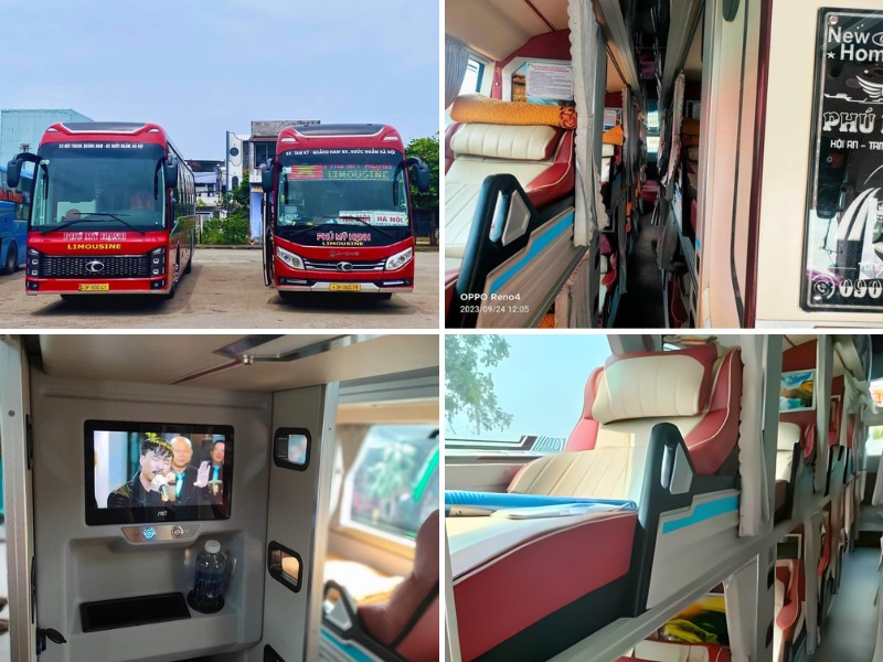 Nhà xe Phú Mỹ Hạnh từ Quảng Nam đi Hà Nội với xe Limousine 34 giường nằm