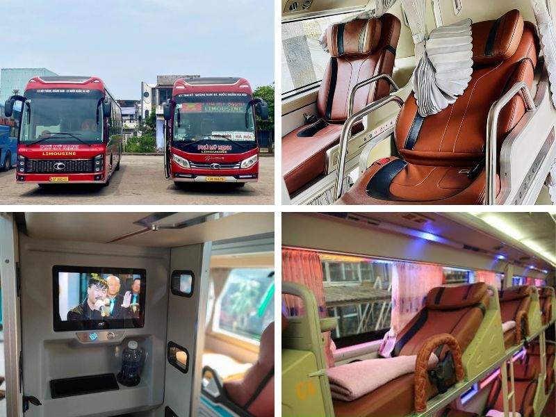 Nhà xe Phú Mỹ Hạnh tuyến Đà Nẵng đi Hà Nội với xe Limousine 34 giường nằm