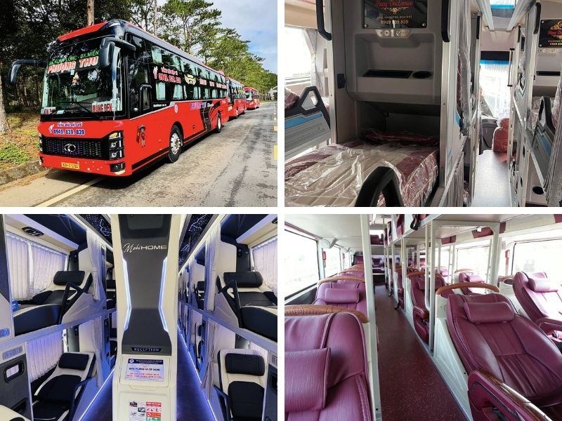 Nhà xe Phượng Thu tuyến Đà Nẵng đi Măng Đen với xe Limousine 34 phòng đơn