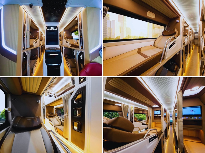 Không gian nội thất loại xe Limousine 34 giường của nhà xe Phương Trang