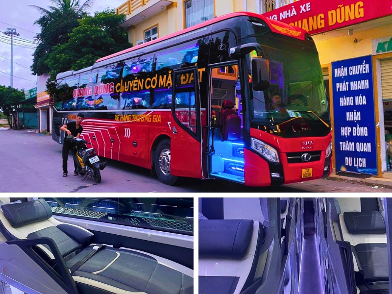 Nhà xe Quang Dung Opentou từ Đà Nẵng đi Kon Tum với loại xe Limousine 32 phòng