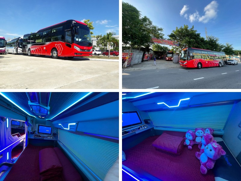 Nhà xe Quang Dũng VIP Limousine từ Đà Nẵng đi Nha Trang với Loại xe 22 phòng đôi