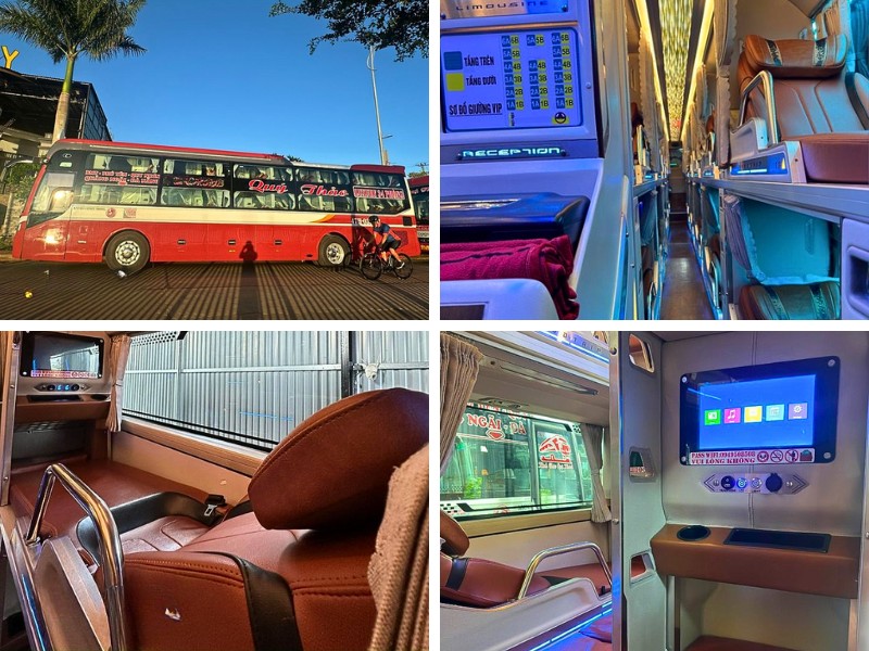 Nhà xe Quý Thảo từ Đà Nẵng đi Buôn Ma Thuột với loại xe Limousine giường nằm 34 chỗ