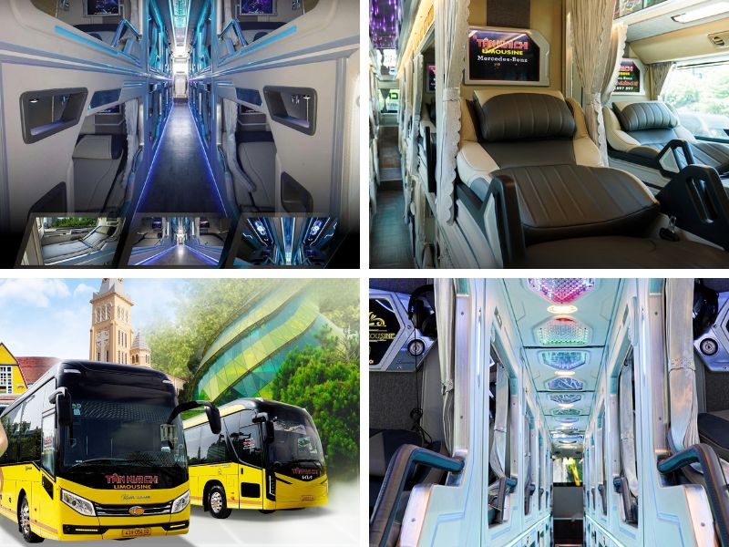 Nhà xe Tân Kim Chi tuyến Đà Nẵng đi Hà Nội với xe Limousine giường phòng 24 chỗ