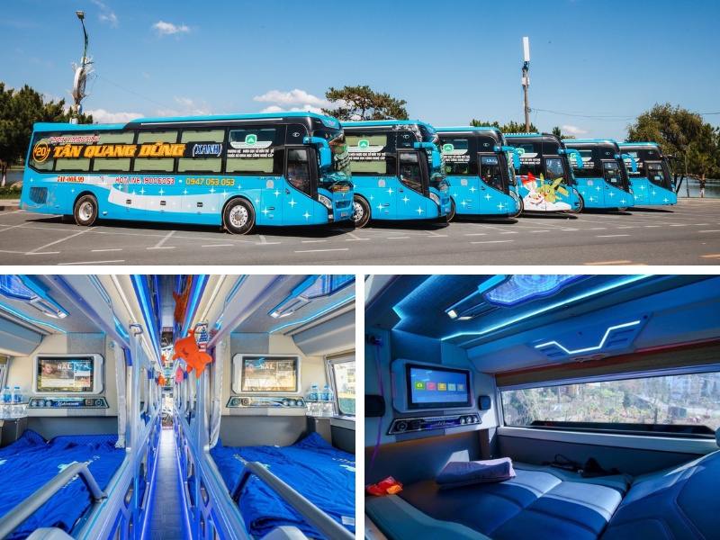 Nhà xe Tân Quang Dũng từ Đà Lạt đi Quảng Nam với xe Limousine 22 phòng đôi