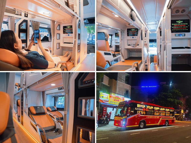 Nhà xe Tân Quang Dũng từ Đà Nẵng đi Bình Dương với loại xe Limousine 32 phòng