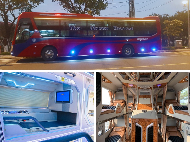 Nhà xe The Queen Tourist Limousine giường nằm chất lượng cao chuyên tuyến Đà Lạt đi Đà Nẵng