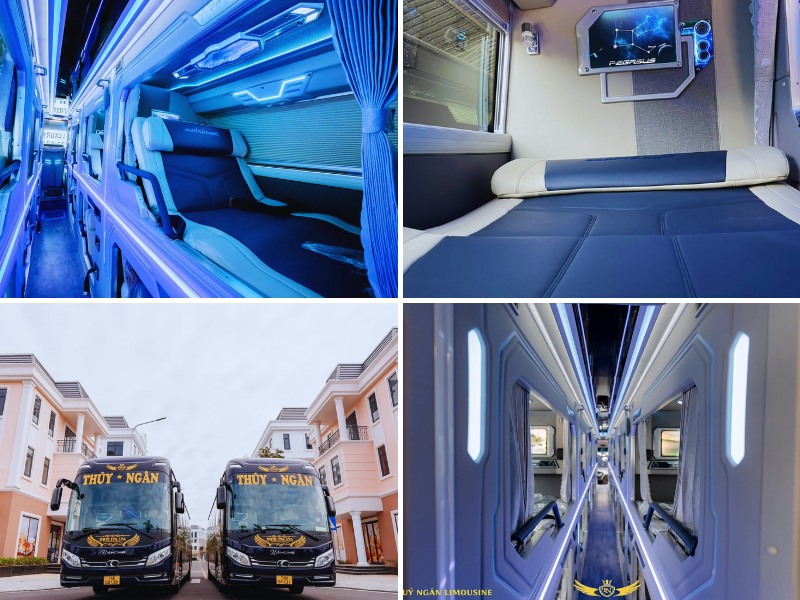 Nhà xe Thủy Ngân từ Quảng Nam đi Hà Nội với xe Limousine 22 phòng VIP