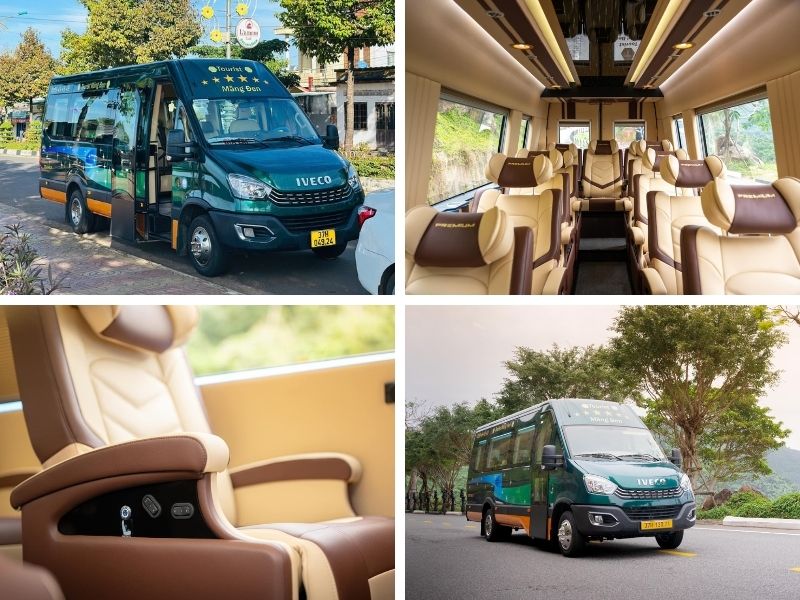 Nhà xe Tourist Măng Đen tuyến Đà Nẵng đi Măng Đen với xe Limousine 9 chỗ