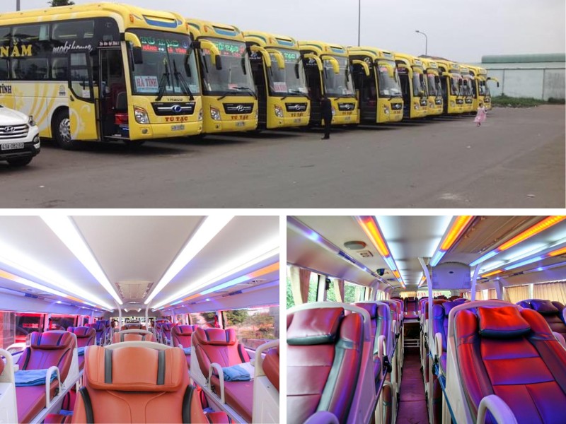 Nhà xe Tú Tạc từ Đà Nẵng đi Hà Tĩnh với loại xe giường nằm 43 chỗ
