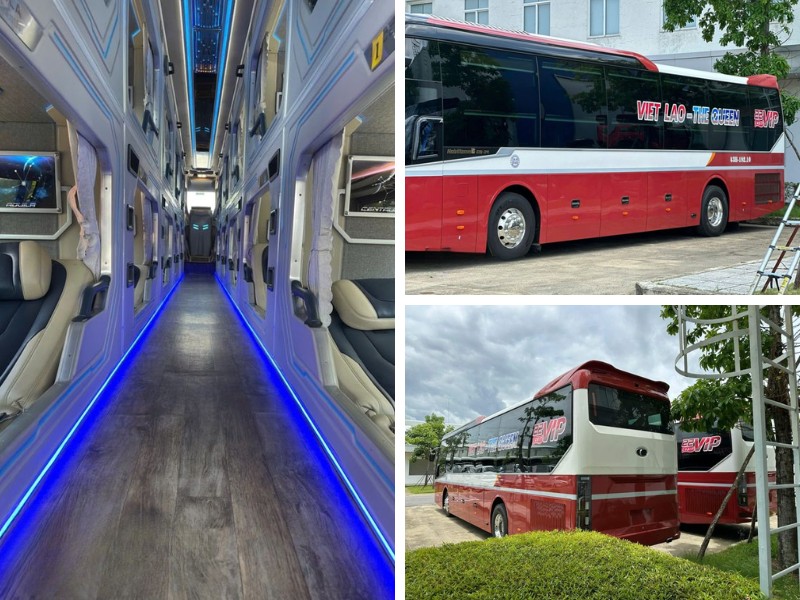 Nhà xe Việt Lào từ Đà Nẵng đi Nha Trang với loại xe Limousine 24 phòng VIP