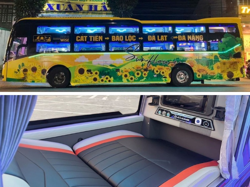 Nhà xe Xuân Hải từ Đà Lạt đi Đà Nẵng với xe Limousine 24 phòng đôi