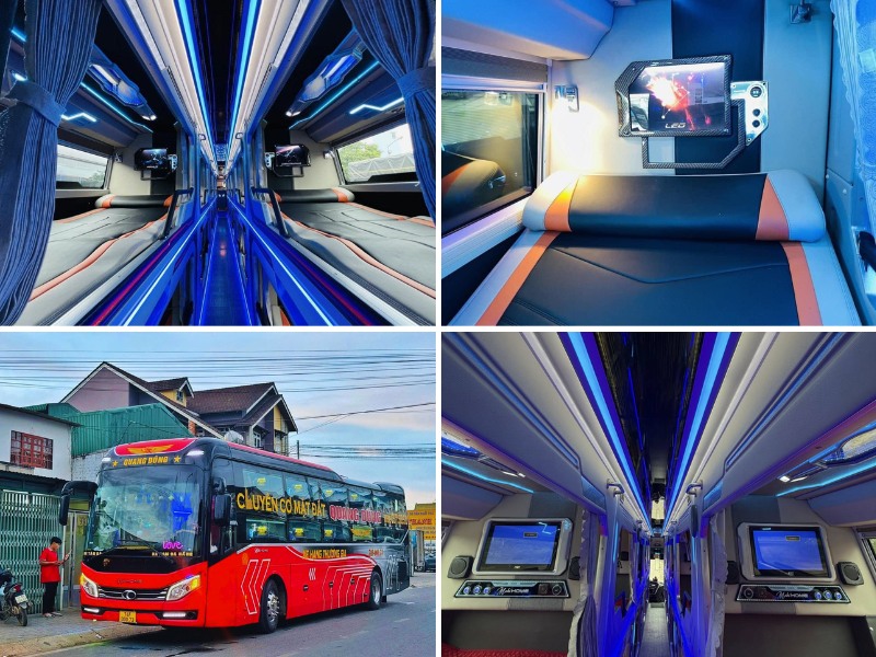 Nhà xe Quang Dũng VIP Limousine từ Huế đi Đà Lạt với xe Limousine 22 phòng