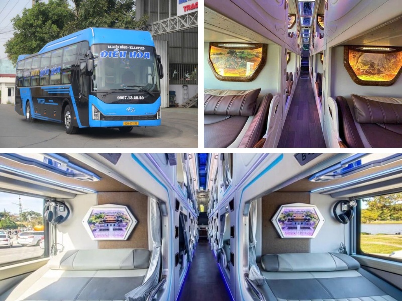 Nhà xe Điều Hòa từ Đà Lạt đi Đồng Nai với loại xe Limousine 22 phòng có nhà vệ sinh