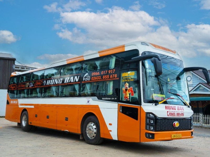Nhà xe Hùng Ban giường nằm chất lượng cao chuyên tuyến Đà Lạt đi Quy Nhơn