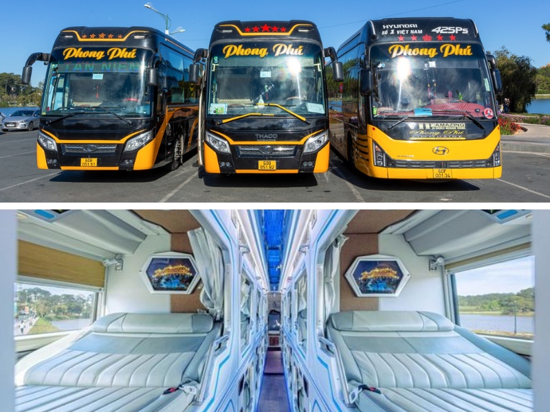 Nhà xe Phong Phú từ Đà Lạt đi Đồng Nai với loại xe Limousine 24 phòng đôi