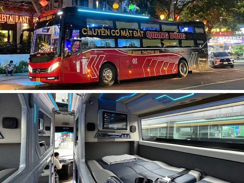 Nhà xe Quang Dũng VIP Limousine từ Đà Lạt đi Quy Nhơn với loại xe Limousine 22 phòng có wc