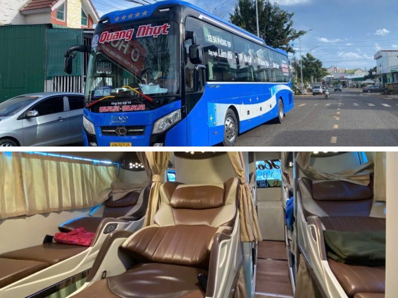 Nhà xe Quang Nhựt giường nằm chất lượng cao chuyên tuyến Đà Lạt đi Quy Nhơn