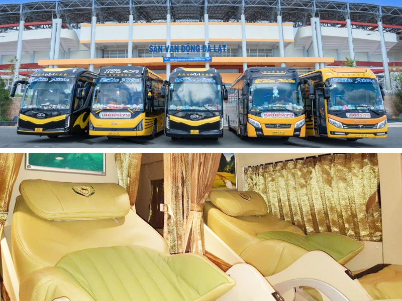 Nhà xe Tân Niên từ Đà Lạt đi Đồng Nai với loại xe Limousine 24 phòng