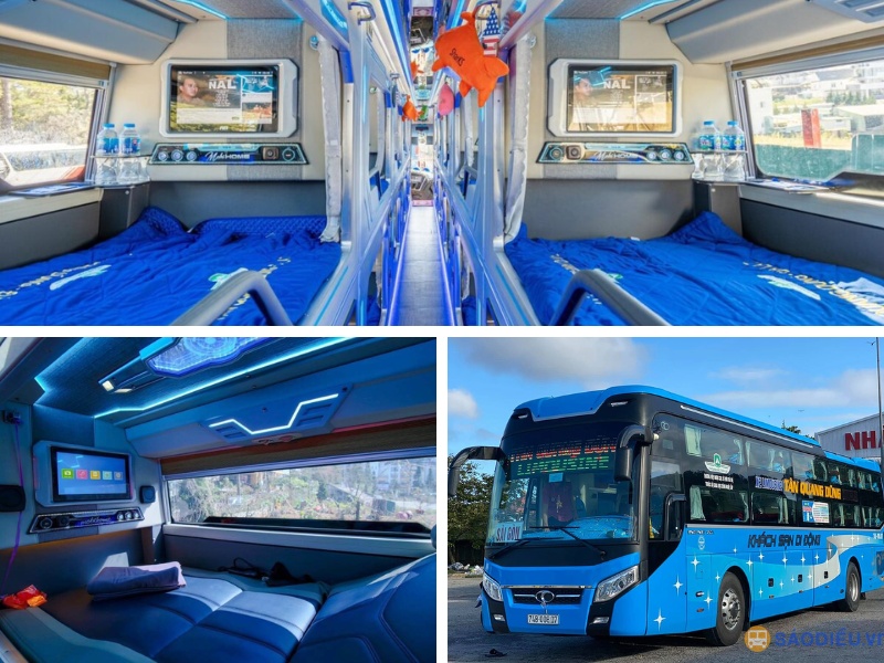 Nhà xe Tân Quang Dũng từ Đà Lạt đi Quảng Ngãi với loại xe Limousine 22 phòng đôi