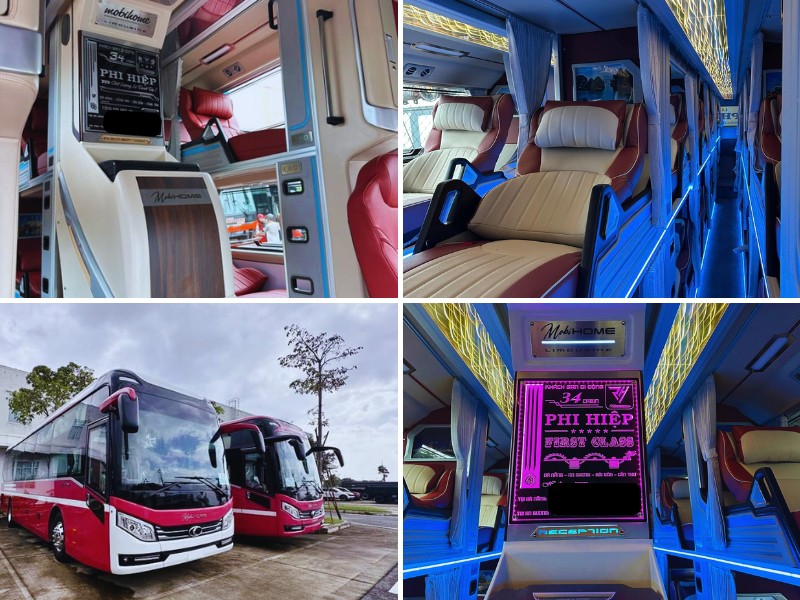 Nhà xe Phi Hiệp từ Quảng Nam đi Vũng Tàu với xe Limousine 34 phòng