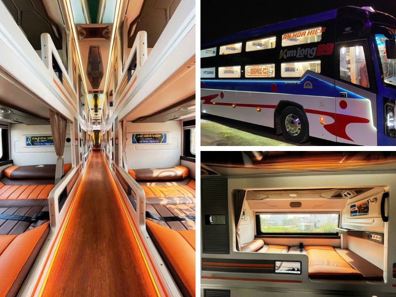 Nhà xe An Hoà Hiệp từ Đà Lạt đi Cà Mau với loại xe Limousine 24 phòng đôi