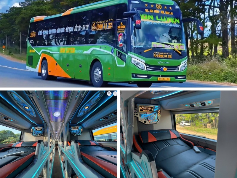 Nhà xe Bốn Luyện Express từ Đà Lạt đi Kiên Giang vơi loại xe Limousine 24 phòng đôi