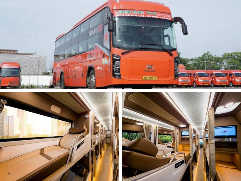 Nhà xe Phương Trang từ Đà Lạt đi Cần Thơ với loại xe Limousine giường nằm 34 chỗ