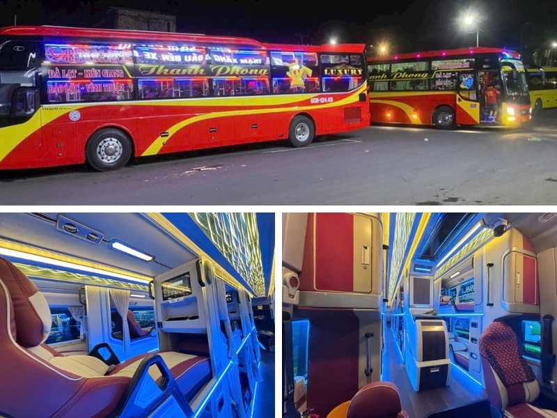 Nhà xe Thanh Phong từ Đà Lạt đi Kiên Giang với loại xe Limousine giường nằm 34 phòng